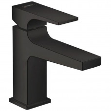 Смеситель для раковины Hansgrohe Metropol 100 однорычажный клапан Push-Open матовый черный 32500670