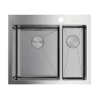 Кухонная мойка Omoikiri Akisame 60-2-L-IN 60.5x51 см нержавеющая сталь 4993775