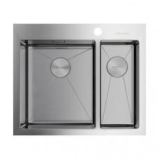 Кухонная мойка Omoikiri Akisame 60-2-L-IN 60.5x51 см нержавеющая сталь 4993775