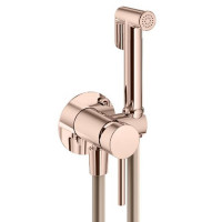 Гигиенический душ со смесителем Plumberia Selection IXO шланг 125 см розовое золото XO2000RG