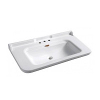 Раковина Kerasan Waldorf 120х55 см 3 отверстия керамическая белый/бронза 4144K1/811393br