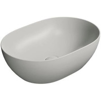 Раковина-чаша накладная GSI Pura 500x350 мм овальная без отверстия Cenere Matte 886017