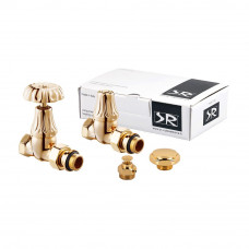 Комплект вентилей SR Rubinetterie Floral Old Style 1/2 прямой золото K338-1500D000