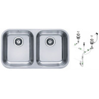 Мойка кухонная Alveus Duo 30 752х440х180 мм под столешницу с сифоном 1036849