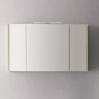 Зеркальный шкаф Cerasa Velvet 120х63х17 см 3 дверцы LED Tavolato Biscotto S71 762 C0