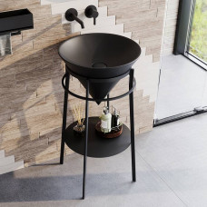 Металлическая структура напольная Kerama Marazzi Cono 44х77 см черный матовый CO.44\BLK.M