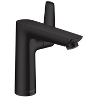 Смеситель для раковины Hansgrohe Talis E 150 однорычажный со сливным гарнитуром матовый черный 71754670