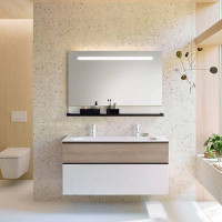 Комплект мебели Burgbad Fiumo 122х49х61 см 2 отв. Eiche/Белый SFXO122F3956FOT45G0200C0001
