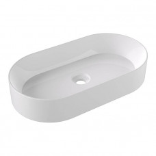 Раковина накладная Alice Ceramica Spy Oval 65x36x12 см белый глянцевый 34240101