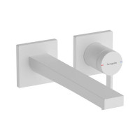 Смеситель для раковины Hansgrohe Tecturis E настенный скрытого монтажа излив 22.5 см белый матовый 73051700