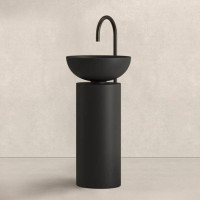Раковина напольная Noorth SABA 45 Ø 45x90 см цвет черный матовый 5830.22-2