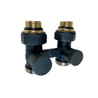 Узел нижнего подключения КЗТО PREMIUM прямой 1/2 x 3/4 EK УНППRALTP26X-M215249005 RAL 9005