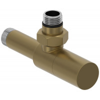 Вентиль регулировки температуры угловой Сунержа Цилиндр G 1/2 HP - G 1/2 HP золотой шёлк матовый 32-1400-1212