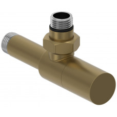 Вентиль регулировки температуры угловой Сунержа Цилиндр G 1/2 HP - G 1/2 HP золотой шёлк матовый 32-1400-1212