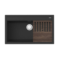 Кухонная мойка OMOIKIRI Kitagawa 86-LB-GB Artceramic 86x51 см графит с разделочной доской 4993794