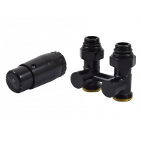 Комплект узла нижнего подключения Schlosser Standard прямой 3/4 с термоголовкой M30x1.5 RAL 9005 600800066