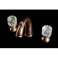 Смеситель для раковины Boheme Crystal на 3 отверстия золото 297-CRST