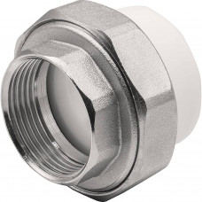 Муфта комбинированная разъемная THERMOLIGHT PP-R ВР 40х1 1/4 белая НС-1620525