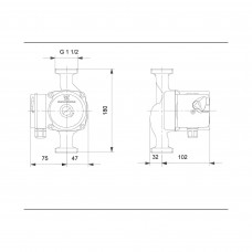 Насос циркуляционный Grundfos UPS 25-40 180 мм 96281375 Насос циркуляционный Grundfos UPS 25-40 180 мм 96281375