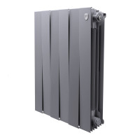 Радиатор биметаллический Royal Thermo PianoForte 500 Серебристый 6 секций боковое подключение 1682376