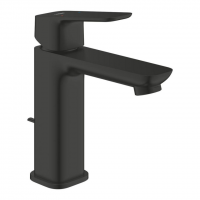 Смеситель для раковины GROHE Cubeo однорычажный размер M с донным клапаном матовый черный 1017492430