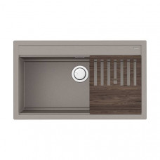 Кухонная мойка OMOIKIRI Kitagawa 86-LB-GR Artceramic 86x51 см leningrad grey с разделочной доской 4993796 Кухонная мойка OMOIKIRI Kitagawa 86-LB-GR Artceramic 86x51 см leningrad grey с разделочной доской 4993796