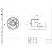 Трап для душа Fachmann 122х122 мм выпуск 40/50 мм сифон анти-фрост с фланцем 04.148