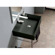 Раковина подвесная Scarabeo Teorema 2.0 60x46 см 1 отверстие для смесителя Lava BIOKER 5105/37BK
