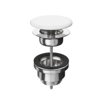 Донный клапан Kerama Marazzi для раковины белый глянцевый DRR.1/WHT