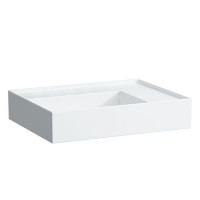 Раковина Laufen Kartell 60x46x12 см без отверстия без перелива полка справа белая 8.1033.4.000.112.1