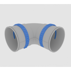 Отвод 90° Heliroma Flexag 90 мм FL90-PP90