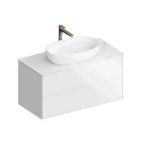 Тумба подвесная Kerama Marazzi Plaza Modern 100x48 см 2 ящика белая PLB.M.1