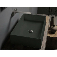 Раковина накладная Scarabeo Teorema 2.0 60x40 см без отверстия для смесителя Ardesia BIOKER 5101/49BK