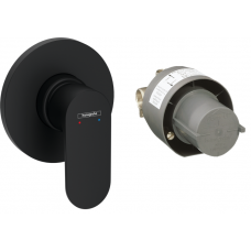 Смеситель для душа Hansgrohe Rebris S однорычажный черный матовый 72648670 Смеситель для душа Hansgrohe Rebris S однорычажный черный матовый 72648670