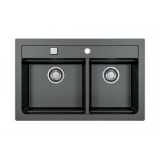 Мойка кухонная Alveus Atrox 50 Granital Carbon G91 с сифоном 1132002