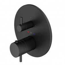Смеситель для душа встраиваемый термостатический Plumberia Selection PSBOX на 2 выхода черный матовый PSB1802NO Смеситель для душа встраиваемый термостатический Plumberia Selection PSBOX на 2 выхода черный матовый PSB1802NO