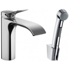 Смеситель для раковины Hansgrohe Vivenis 110 с гигиеническим душем и сливным гарнитуром 75210000