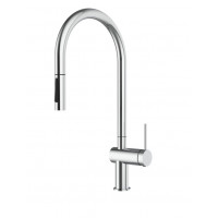 Смеситель для кухни AQUAme Cucina с выдвижным U-изливом хром AQM9901CR