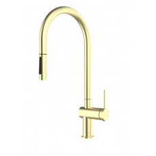 Смеситель для кухни AQUAme Cucina с выдвижным U-изливом золото AQM9901BG Смеситель для кухни AQUAme Cucina с выдвижным U-изливом золото AQM9901BG