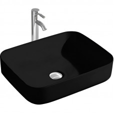 Раковина накладная Aquanet Вега 500x390x130 мм матовый черный AQ5515-MB