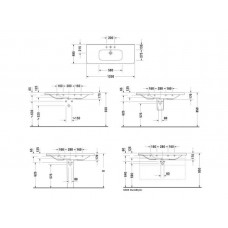 Раковина для мебели Duravit DURASTYLE 1200x480 мм с 1 отверстием 2320120000
