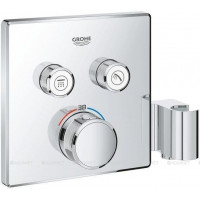 Термостат для душа GROHE Grohtherm SmartControl внешняя часть на 2 выхода с держателем хром 29125000