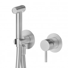 Смеситель с гигиеническим душем Newform X-STEEL 316 шланг 120 см Stainless steel 69681EX.50.050