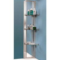 Стойка для ванной Samo Classic 29х22х140 см с зеркалом и полками хром KS160ULU