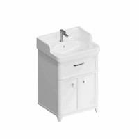 Тумба напольная Kerama Marazzi Pompei 60 см с ящиком и дверцами белый глянцевый PO.M.60.1\WHT
