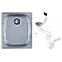 Мойка кухонная Alveus Basic 10 380х440х145 мм врезная с сифоном 1082195