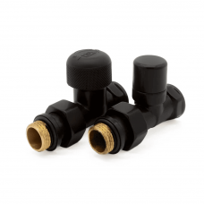 Набор термостатический прямой DR RUBINETTERIE 1/2x1/2 черный 0283.15WH0WBR