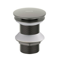 Донный клапан Aquatek Push-open без перелива оружейная сталь AQ6003BGM