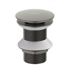 Донный клапан Aquatek Push-open без перелива оружейная сталь AQ6003BGM