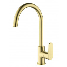 Смеситель для кухни Aquanet Oberon шлифованное золото AQ1282BG Смеситель для кухни Aquanet Oberon шлифованное золото AQ1282BG